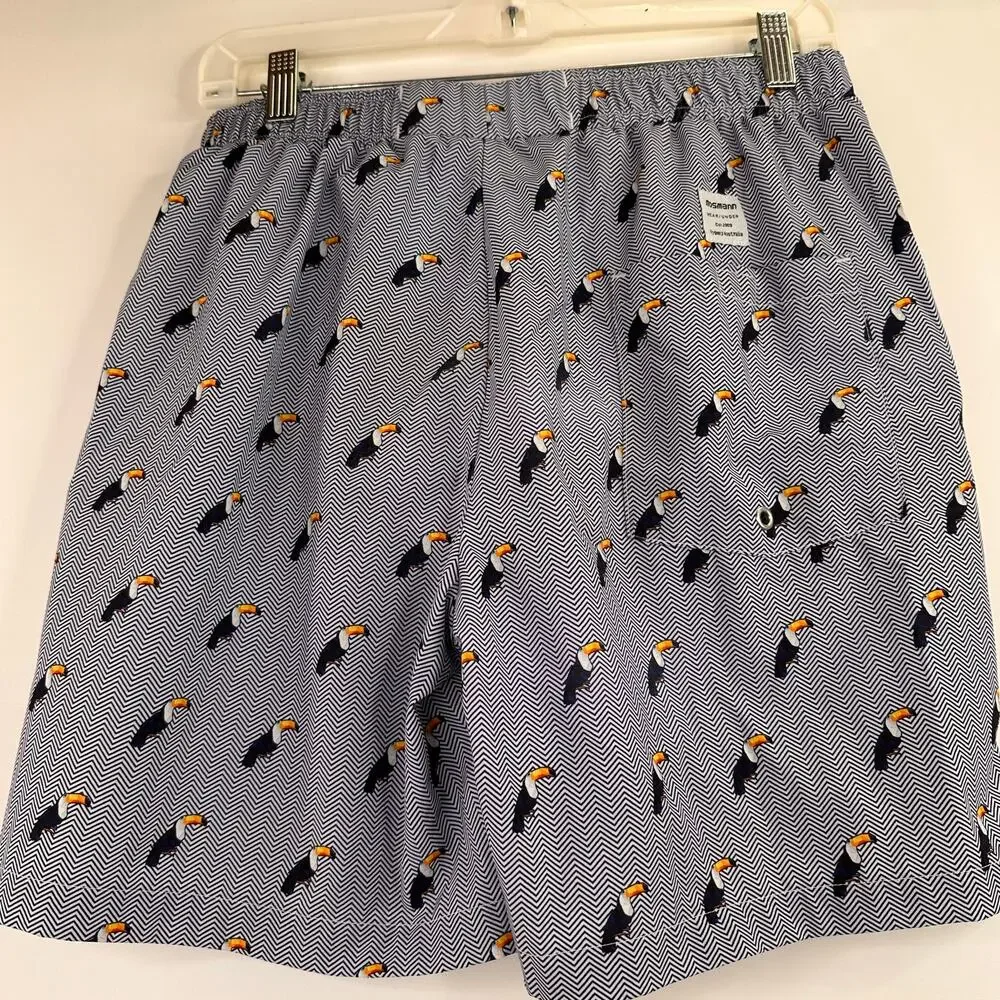 Mosmann Australia Men's Toucan Bird Swim Trunks Size Large